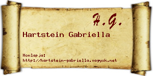 Hartstein Gabriella névjegykártya